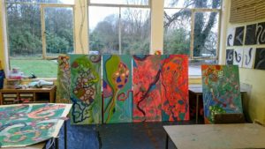 Ebb and Flow paintings at The Children's Art School